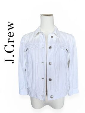 J.Crew White Corduroy Jacket Lightweight Size Medium